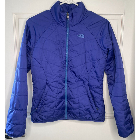 The North Face Jacket Quilted Women’s Small Insulated Long Sleeve Cobalt Blue - Picture 1 of 13